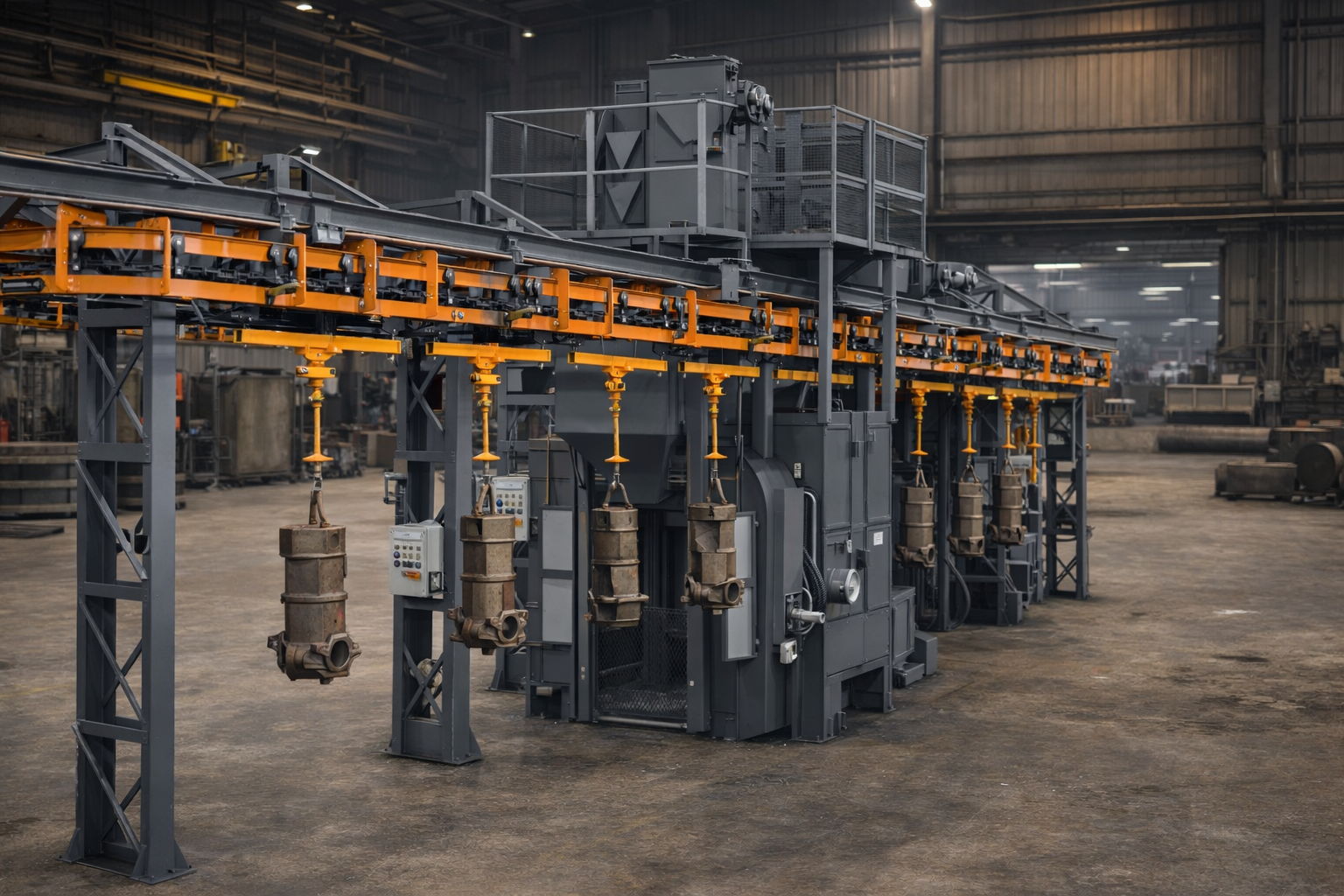 Continuous Monorail Shot Blasting Machines